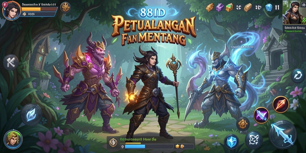 Tampilan keren dari gameplay RPG 88ID yang penuh aksi.
