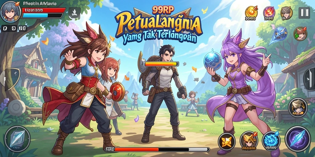 Tampilan gameplay 99RP dengan karakter Anime menarik dan grafis menawan.