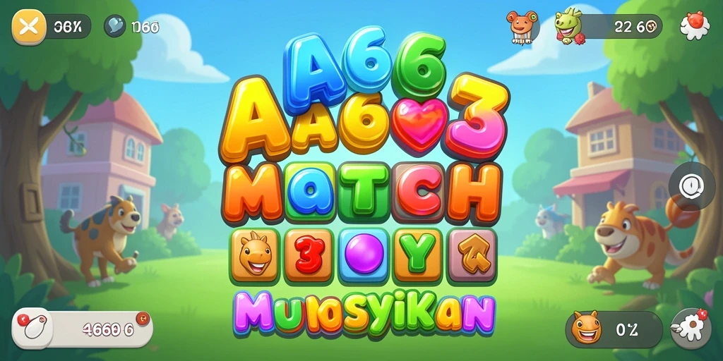 Tangkapan layar gameplay AA666 menampilkan aksi seru permainan Match-3.