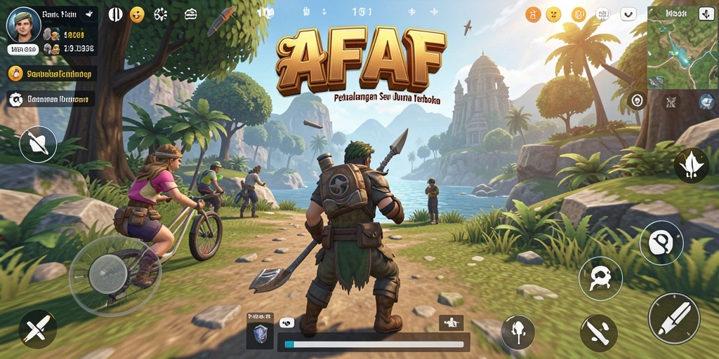 Screenshot gameplay AFAF dengan pemandangan luas dan seru.