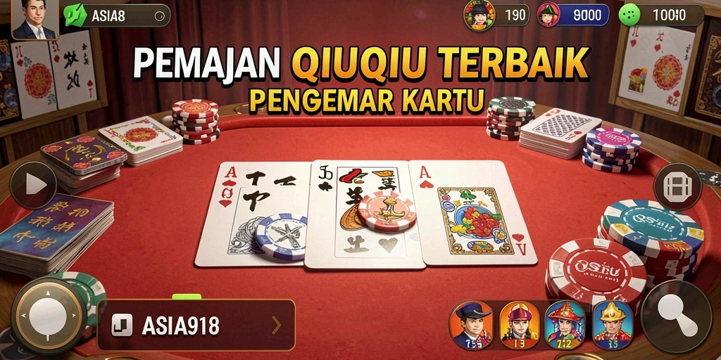 Screenshot ASIA918 menampilkan serunya gameplay QiuQiu.