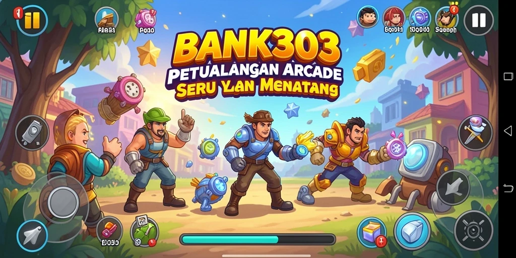 Tangkapan layar menampilkan aksi seru dari gameplay BANK303.