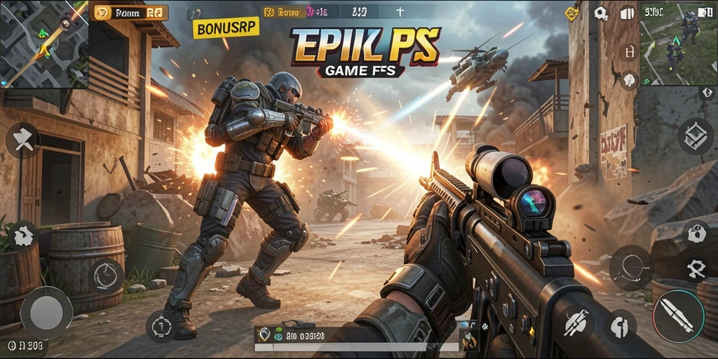Gameplay BONUSRP yang penuh aksi dan strategi dalam pertempuran.