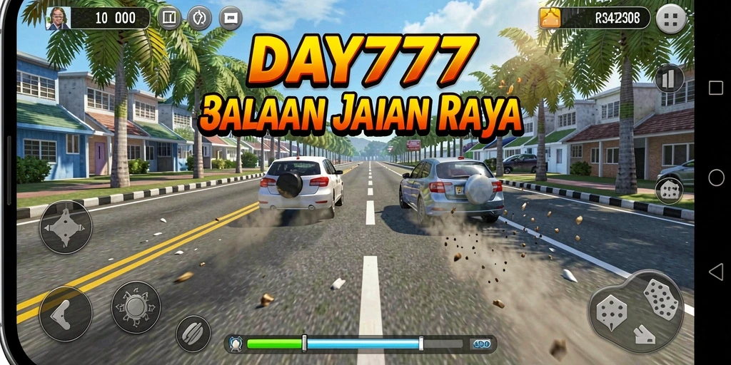 Tampilan gameplay seru DAY777 yang memukau dengan berbagai lintasan balap.