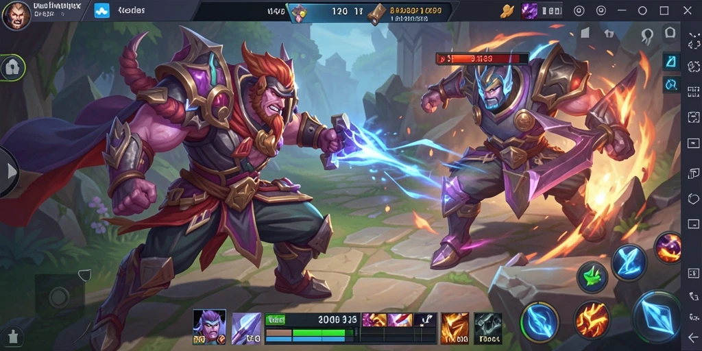 Screenshot permainan DKK menampilkan aksi seru dalam pertarungan MOBA.