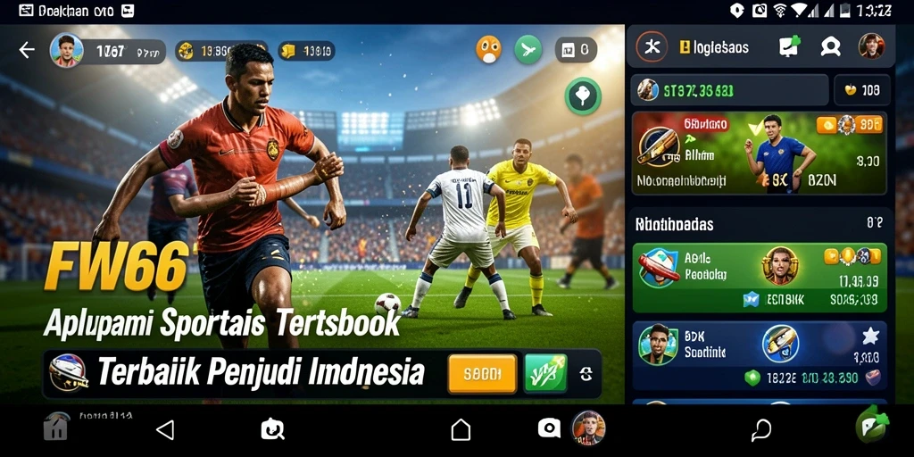 Tampilan antarmuka pengguna FW66 saat bermain taruhan olahraga.