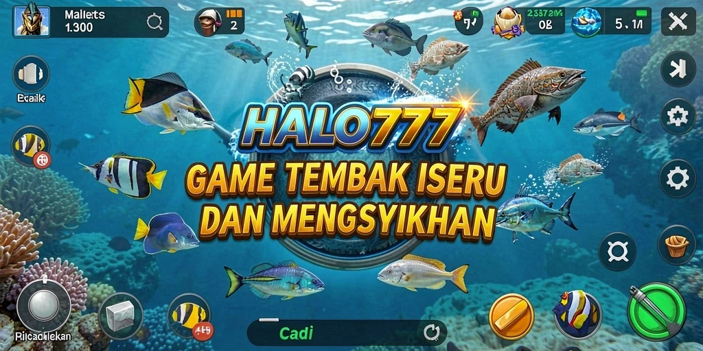 Screenshot gameplay HALO777 menampilkan aksi menangkap ikan yang seru.