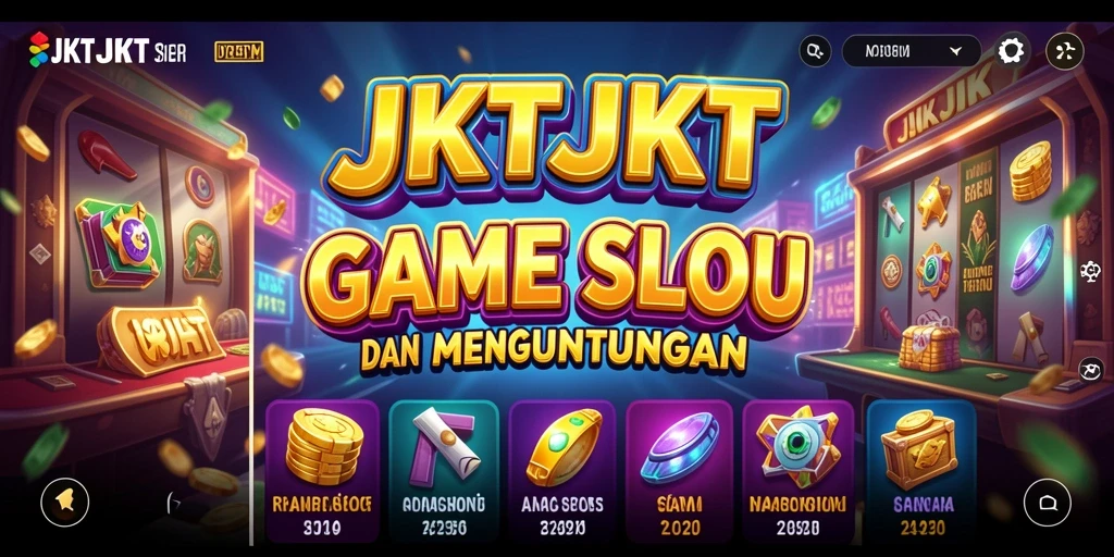 Tampilan gameplay Slot JKTJKT yang penuh warna dan menarik.