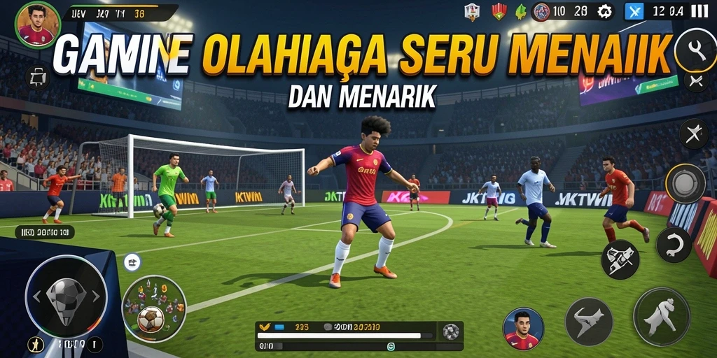 Screenshot JKTWIN menampilkan aksi seru dalam pertandingan olahraga.