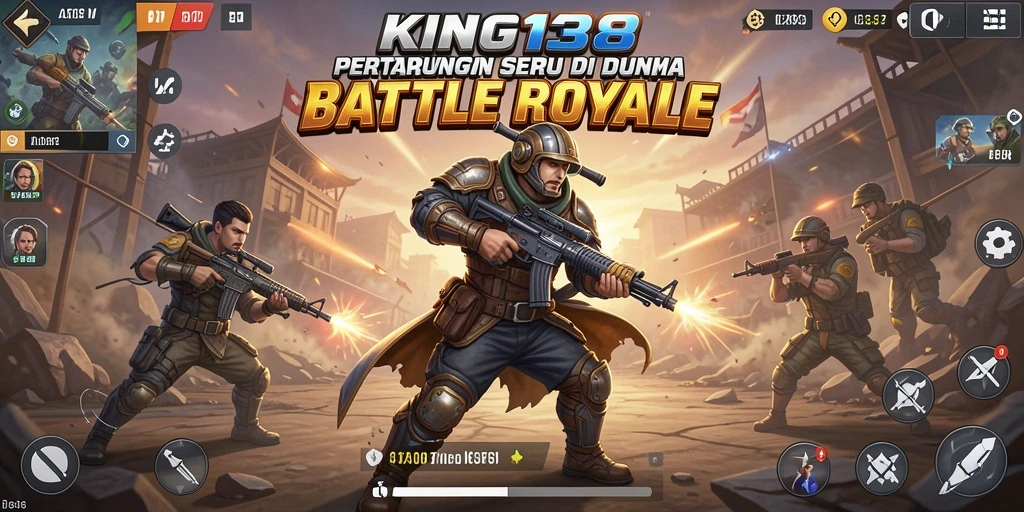 Gameplay nyata dan mendebarkan dalam pertempuran Battle Royale.