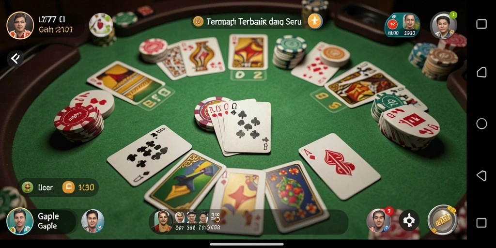 Tampilan gameplay L777 yang seru dalam permainan Gaple.