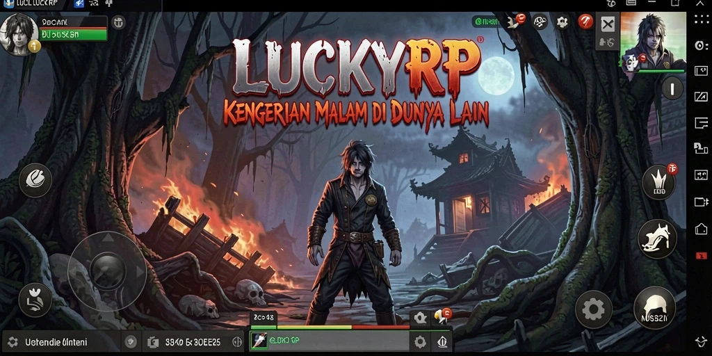 Screenshot gameplay LUCKYRP menampilkan suasana menyeramkan yang mendebarkan.