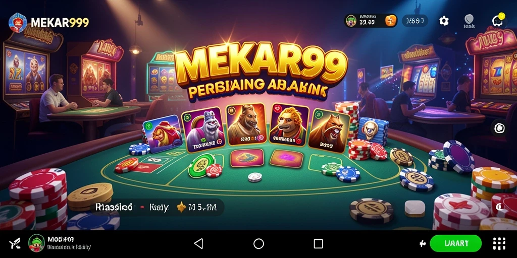 Tampilan gameplay MEKAR99 yang memukau di kasino virtual.