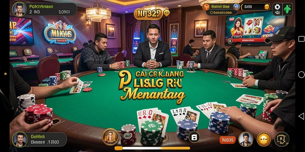 Tampilan gameplay seru dalam N32 dengan meja Poker yang dinamis.