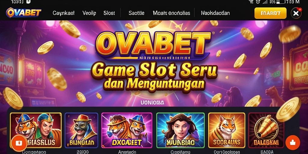 Tampilan gameplay Slot yang menarik dan menyenangkan di OVABET.