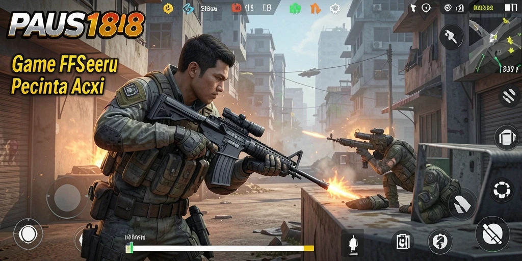 Tampilan gameplay PAUS188 yang mendebarkan dalam pertempuran FPS.