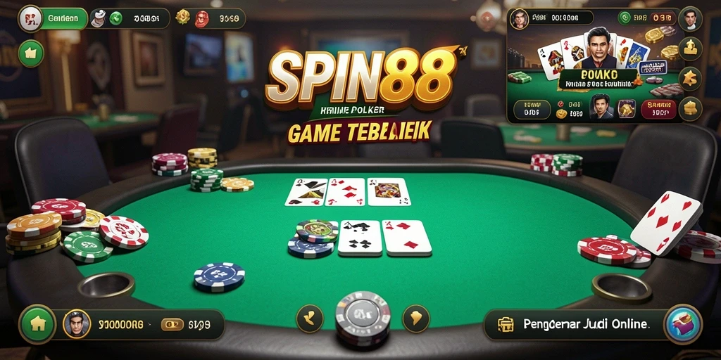 Tampilan gameplay menarik di SPIN88 yang menghadirkan sensasi poker nyata.
