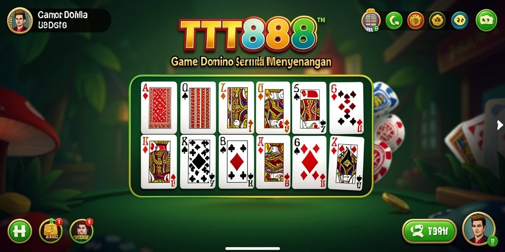 Tampilan menarik gameplay Domino di TTT888.