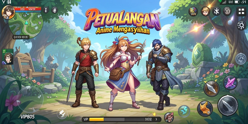 Tampilan menarik dari gameplay VIP805 dengan karakter anime yang menawan.